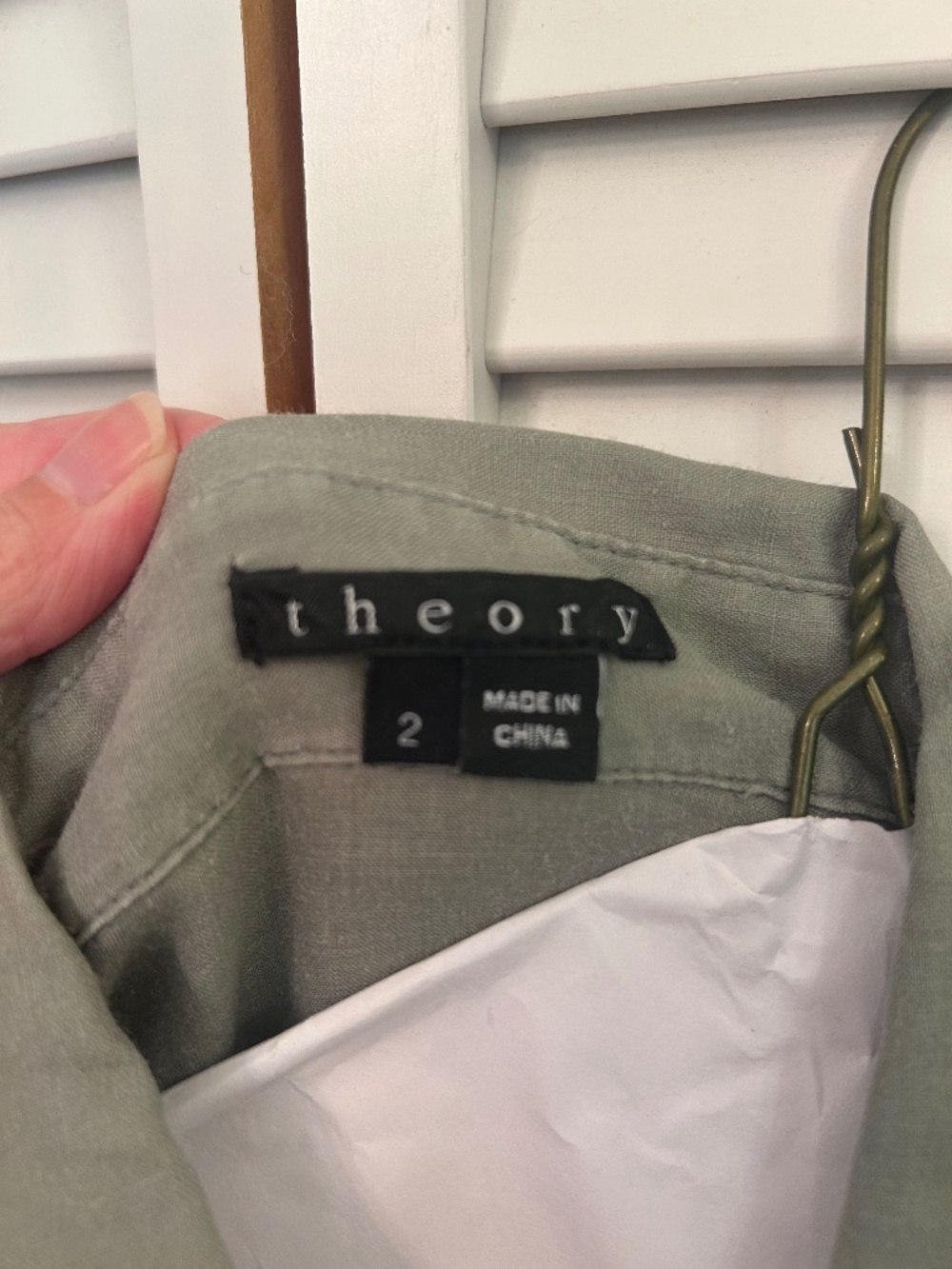 Theory linen tunic with slip